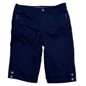 Gloria Vanderbilt Navy Bermuda Shorts Women’s 4 Missy